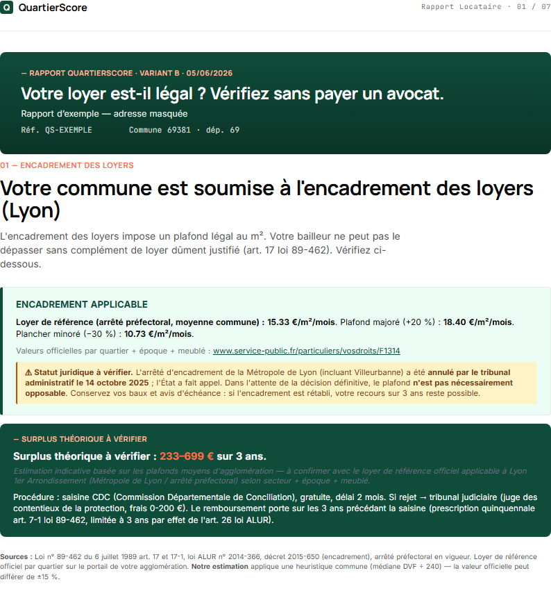 Rapport Locataire — page 1